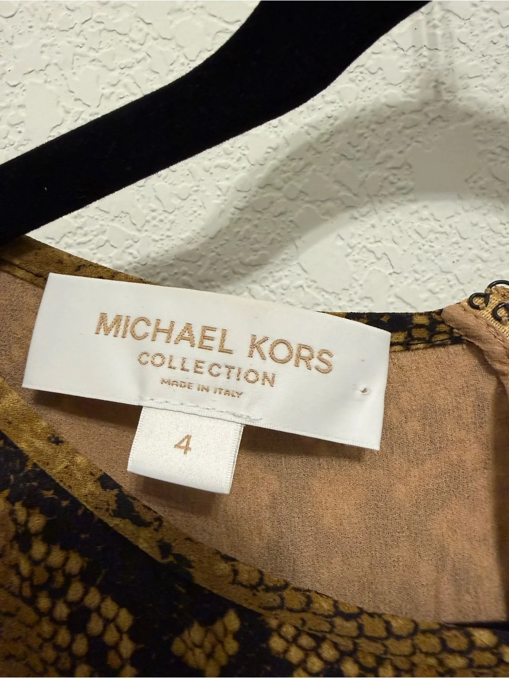 Michael Kors Collection Italian Silk Python Snakeskin Shift Dress | Size 4